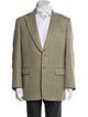 Paul Stuart Wool Plaid Print Blazer