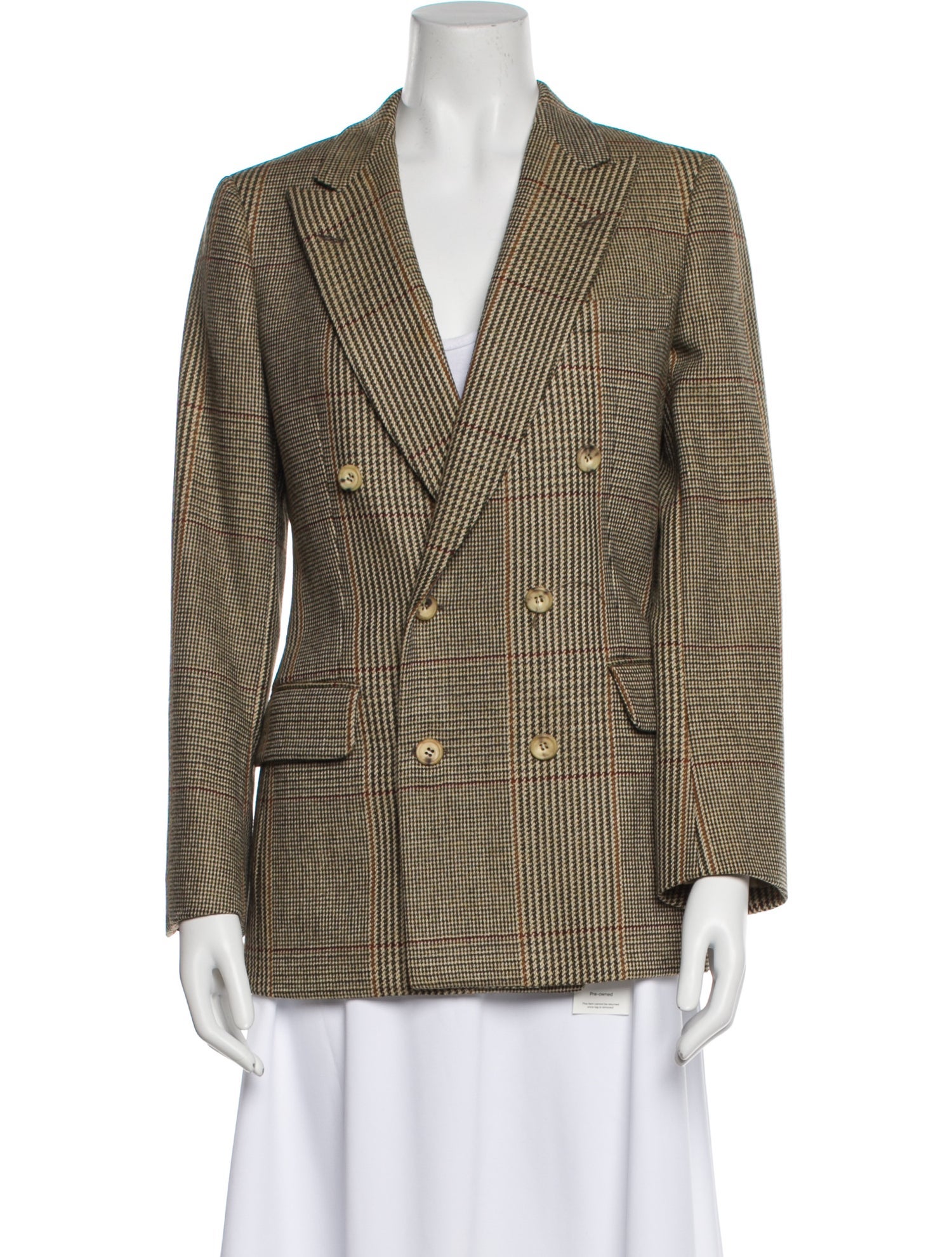 Paul Stuart Plaid Print Blazer
