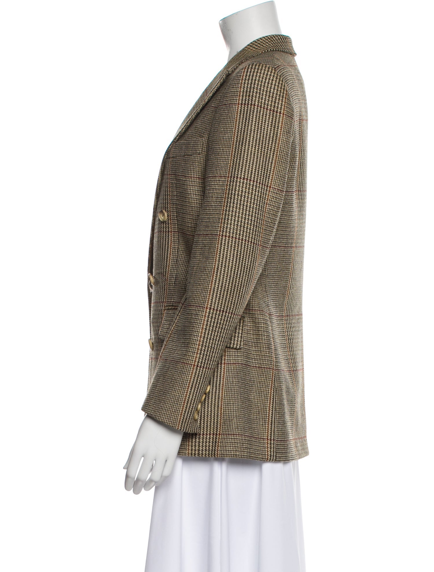 Paul Stuart Plaid Print Blazer
