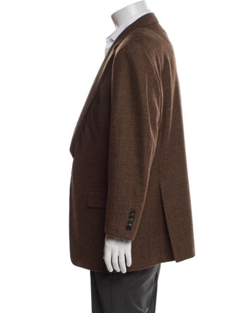Paul Stuart Lambswool Plaid Print Blazer