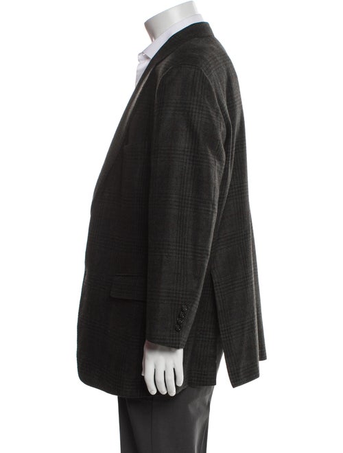 Paul Stuart Wool Plaid Print Blazer