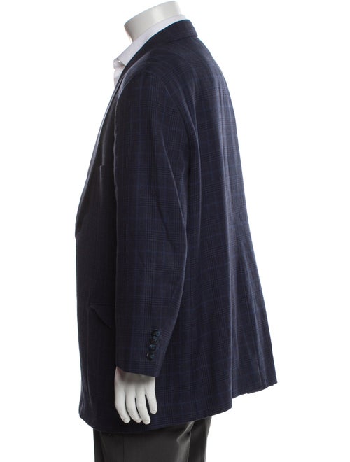 Paul Stuart Wool Plaid Print Blazer
