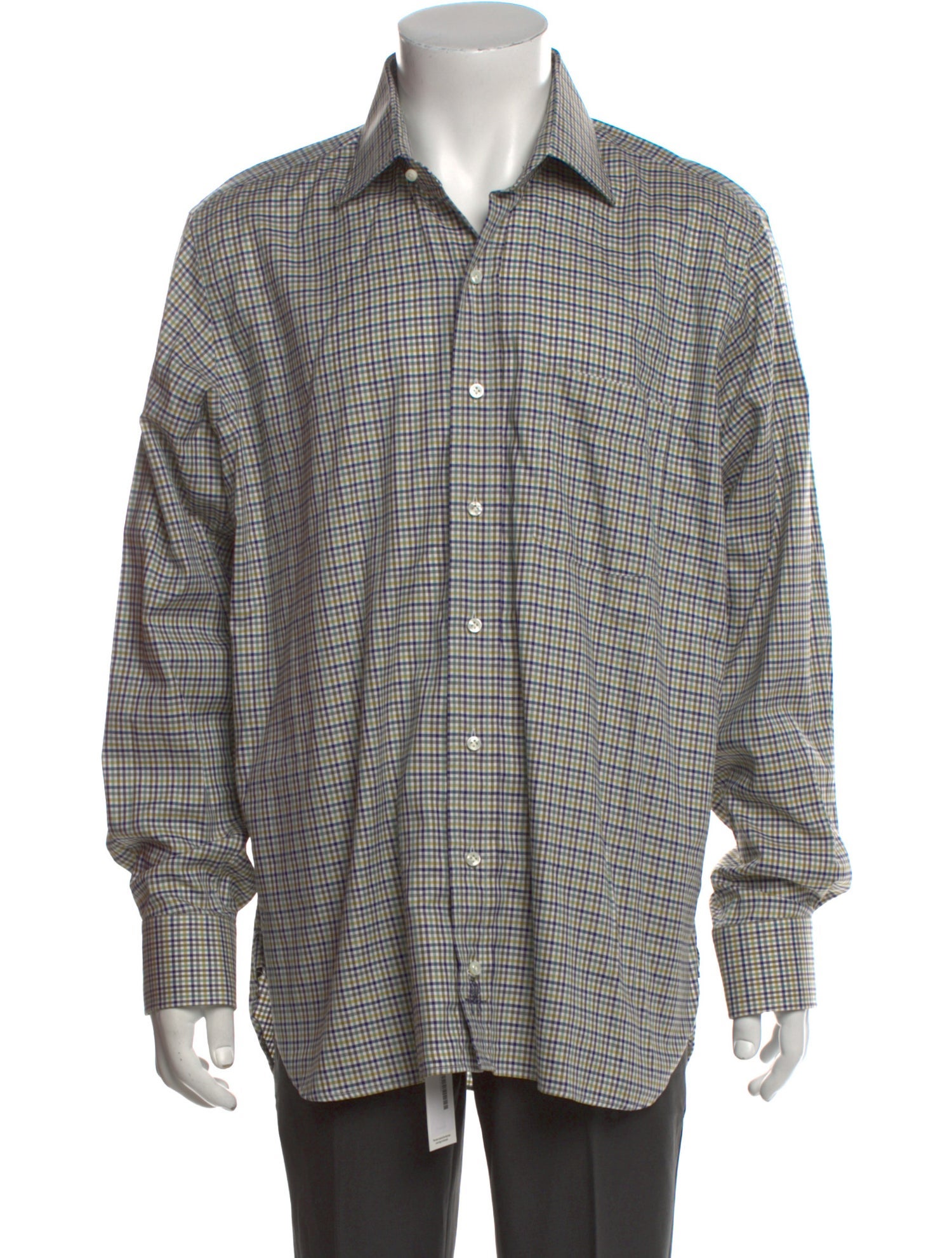 Paul Stuart Plaid Print Long Sleeve Shirt