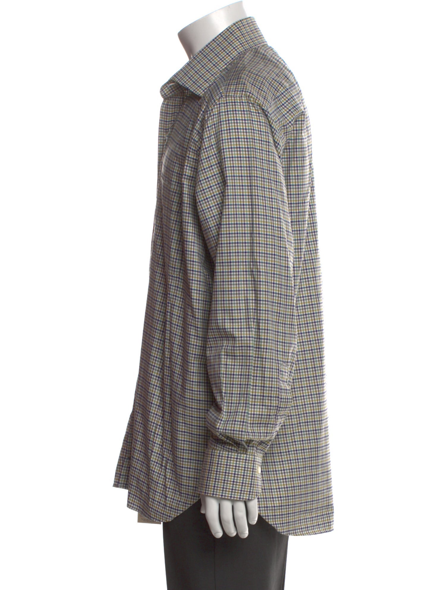 Paul Stuart Plaid Print Long Sleeve Shirt
