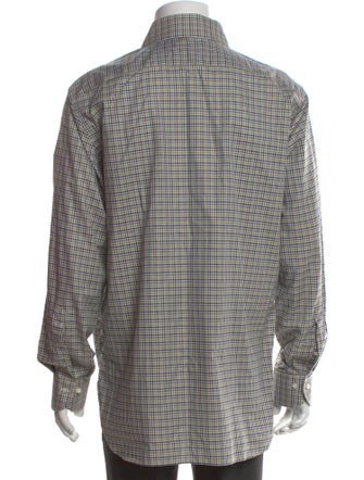 Paul Stuart Plaid Print Long Sleeve Shirt