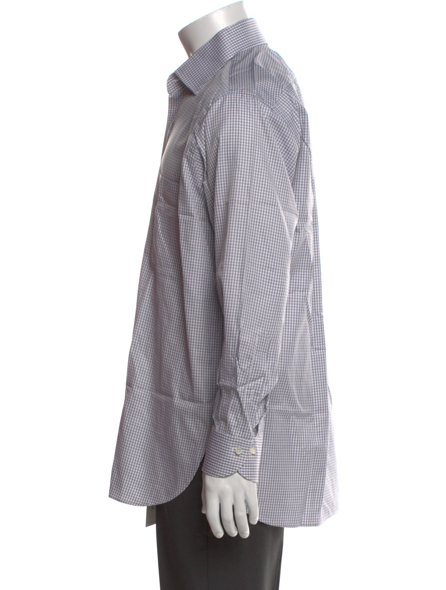 Paul Stuart Plaid Print Long Sleeve Dress Shirt