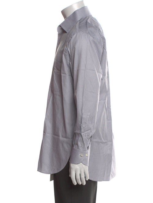 Paul Stuart Plaid Print Long Sleeve Dress Shirt