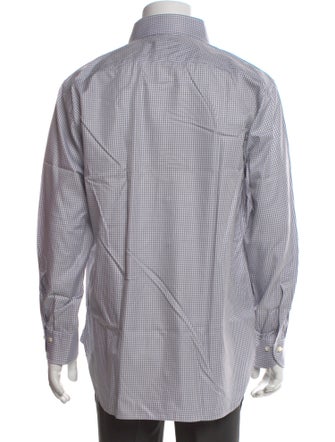 Paul Stuart Plaid Print Long Sleeve Dress Shirt