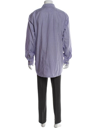 Paul Stuart Plaid Print Long Sleeve Dress Shirt