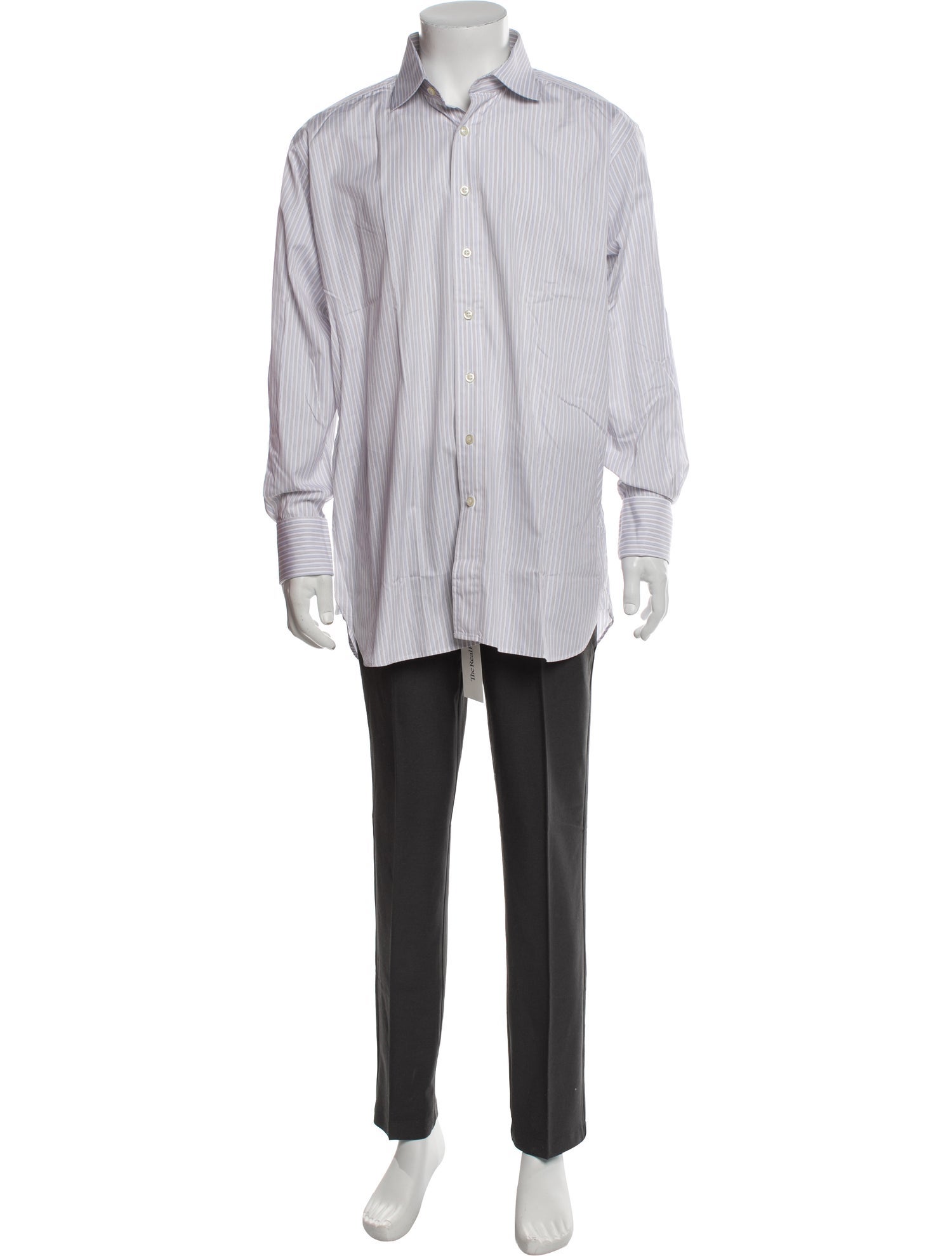 Paul Stuart Striped Long Sleeve Dress Shirt