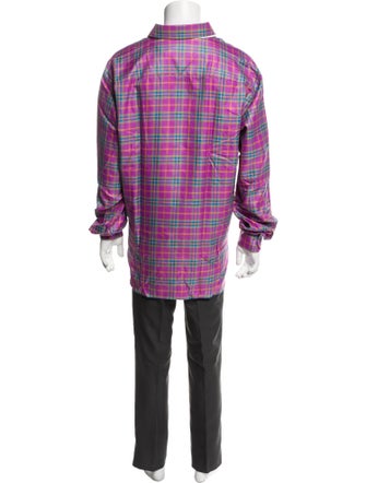 Paul Stuart Plaid Print Long Sleeve Shirt