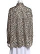Paul Stuart Silk Animal Print Button-Up Top