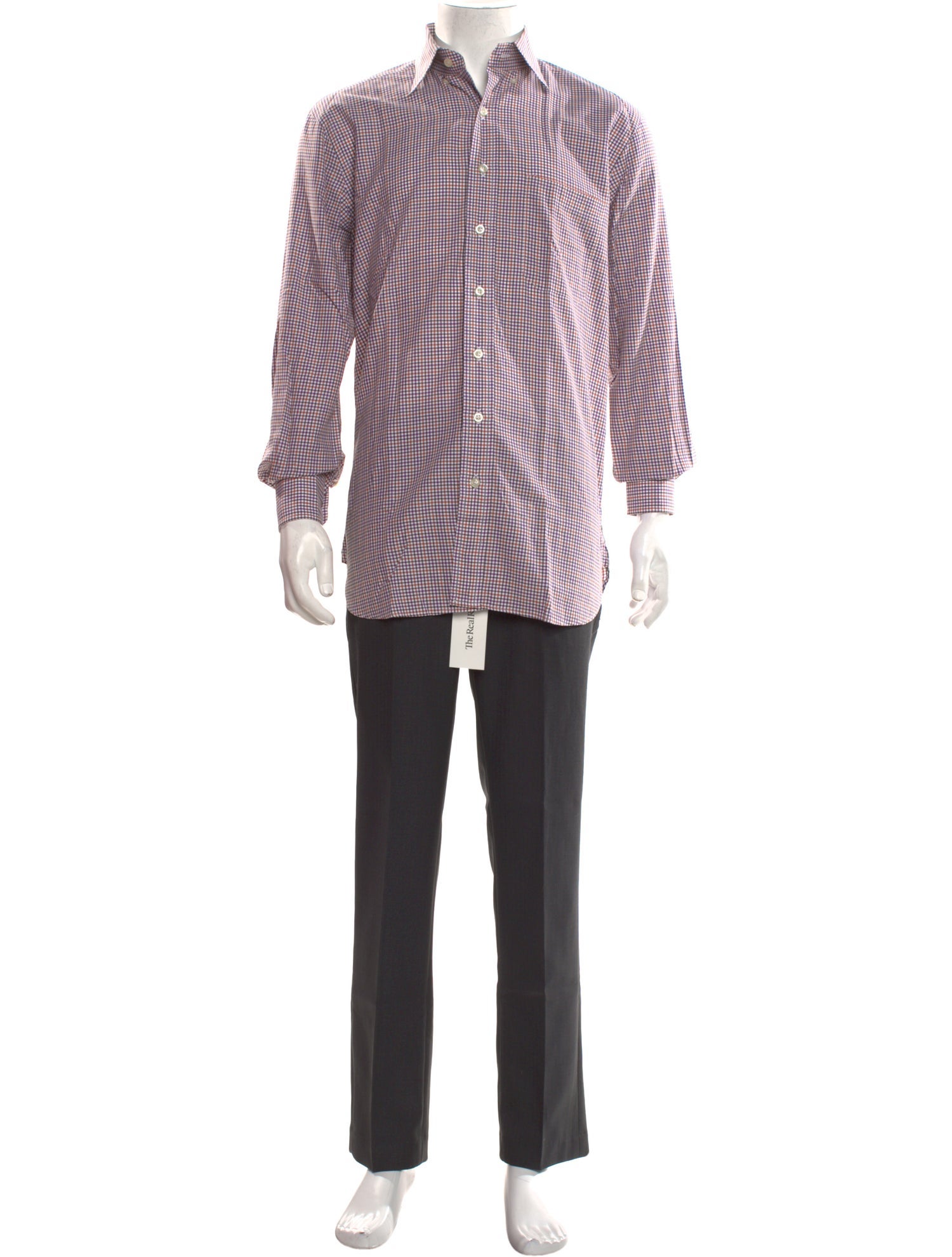 Paul Stuart Plaid Print Long Sleeve Shirt