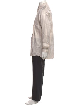 Paul Stuart Plaid Print Long Sleeve Shirt