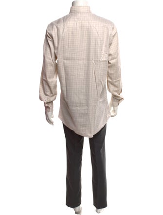 Paul Stuart Plaid Print Long Sleeve Shirt