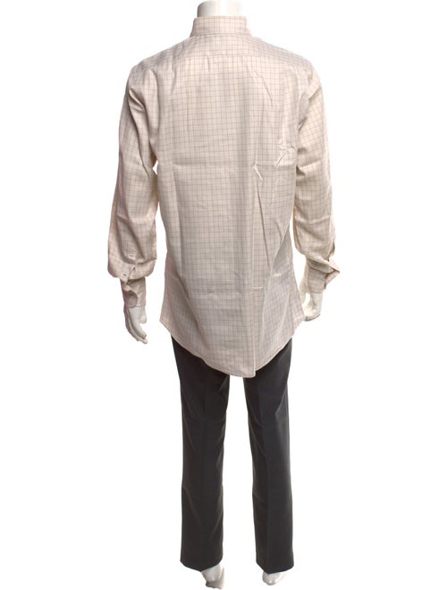 Paul Stuart Plaid Print Long Sleeve Shirt