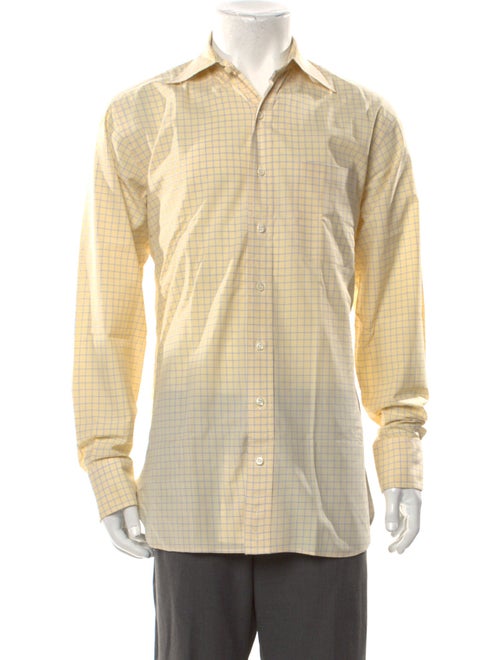 Paul Stuart Plaid Print Long Sleeve Dress Shirt