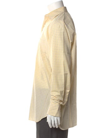 Paul Stuart Plaid Print Long Sleeve Dress Shirt