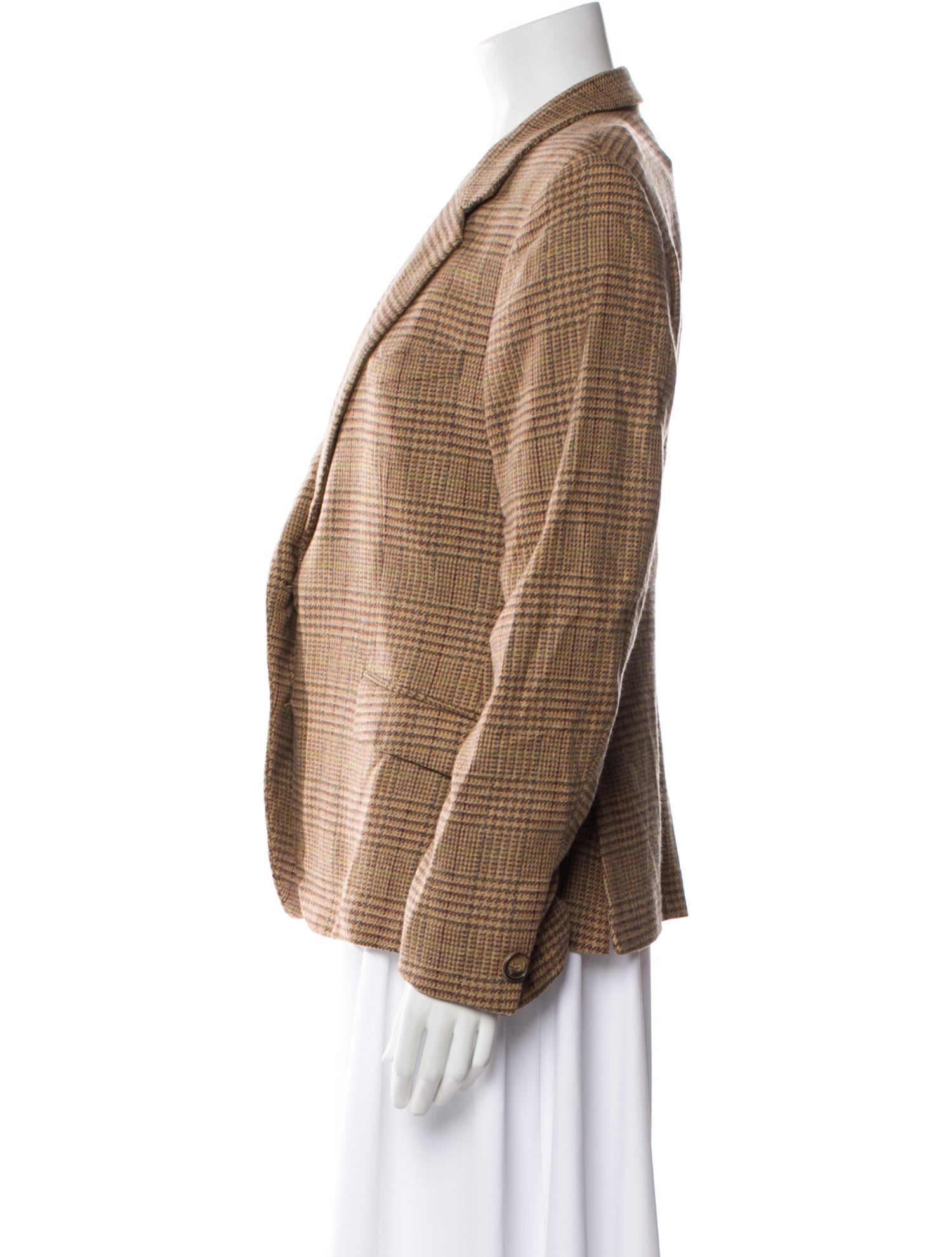 Paul Stuart Cashmere Houndstooth Print Blazer