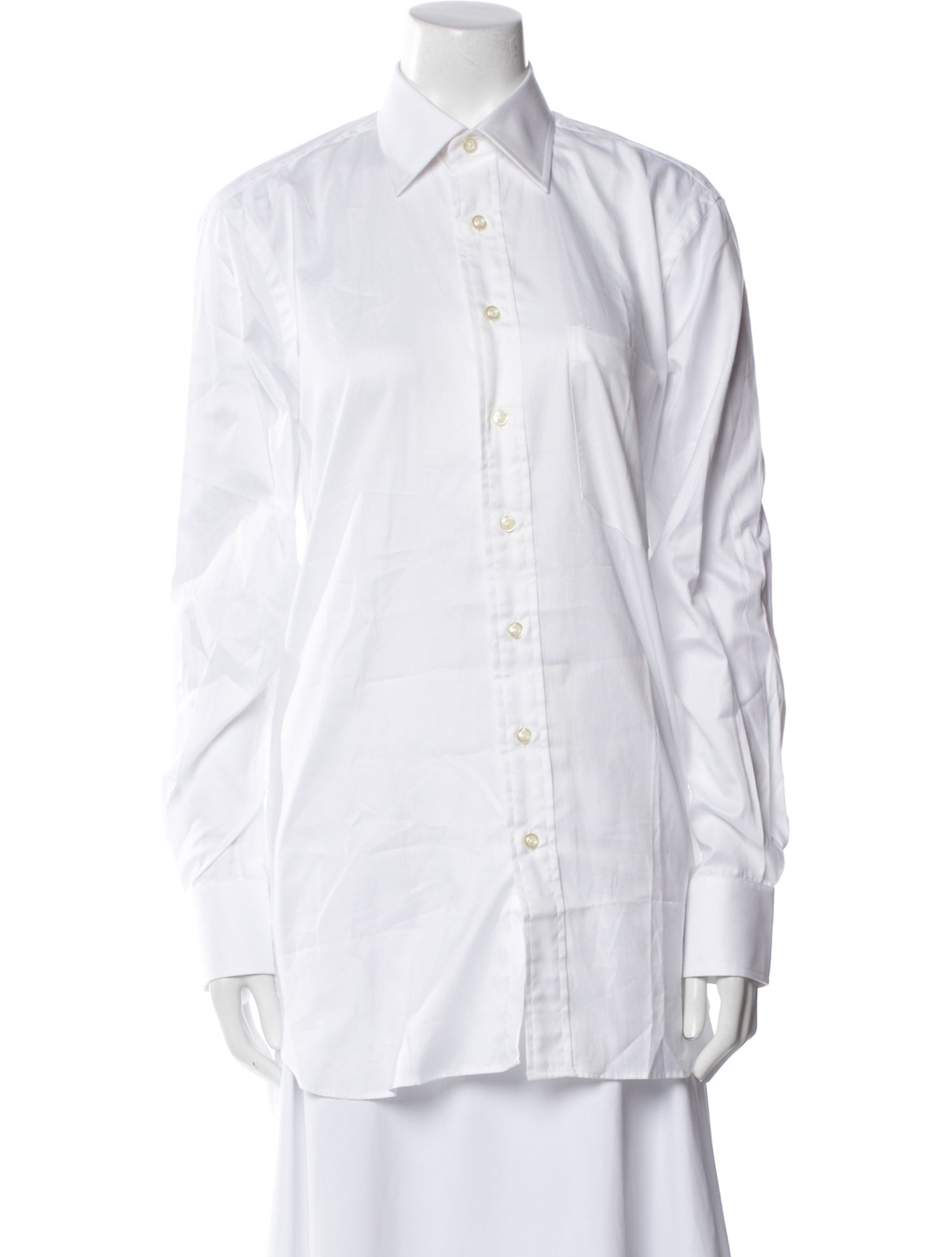 Paul Stuart Long Sleeve Button-Up Top