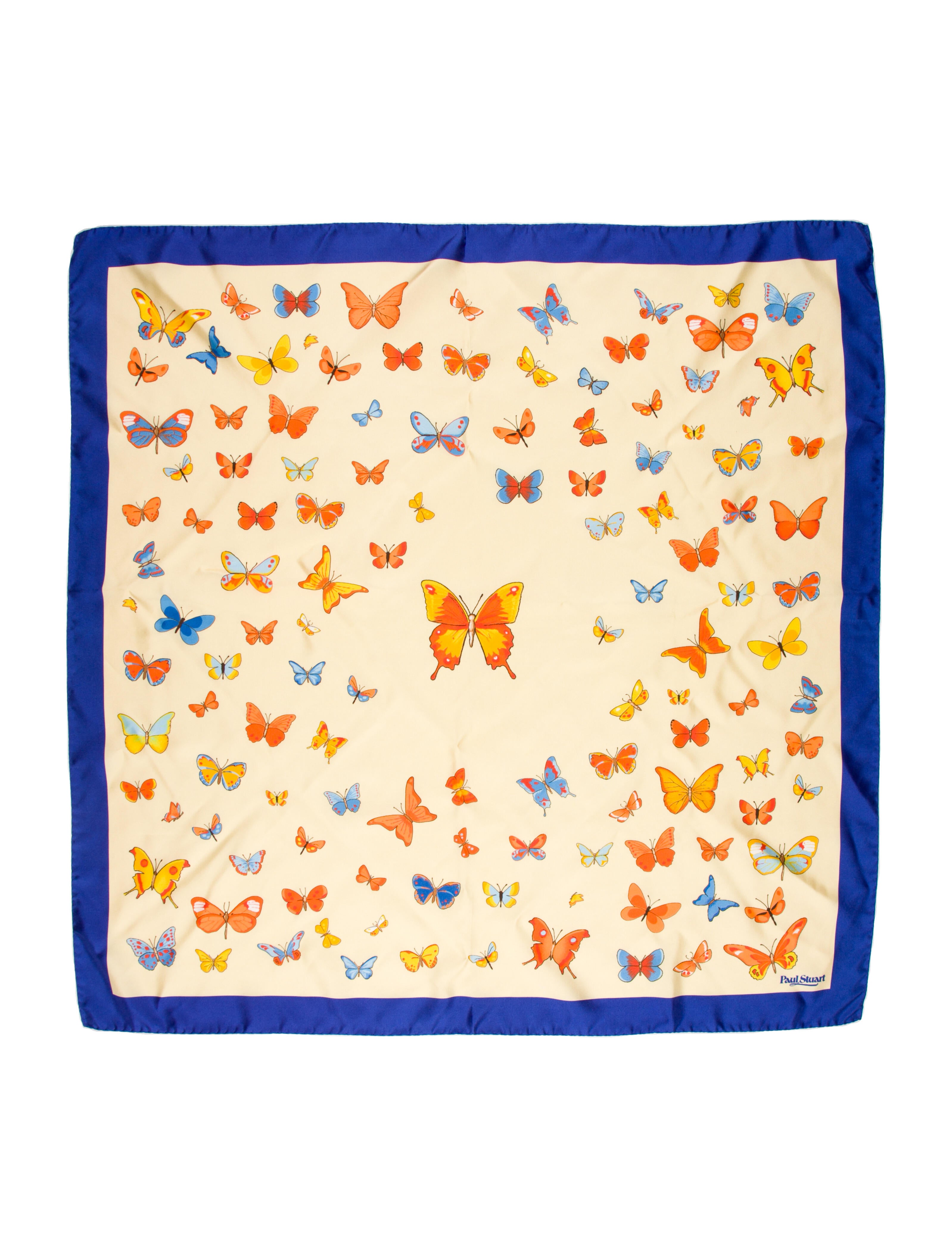 Paul Stuart Silk Printed Scarf