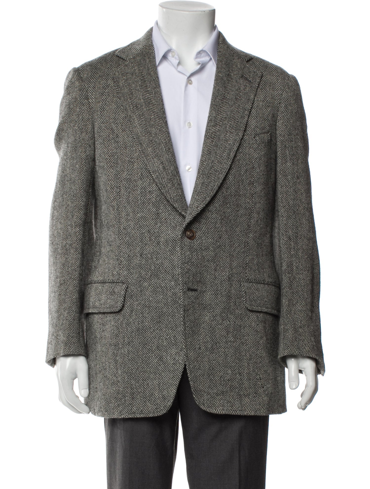 Paul Stuart Wool Tweed Pattern Blazer