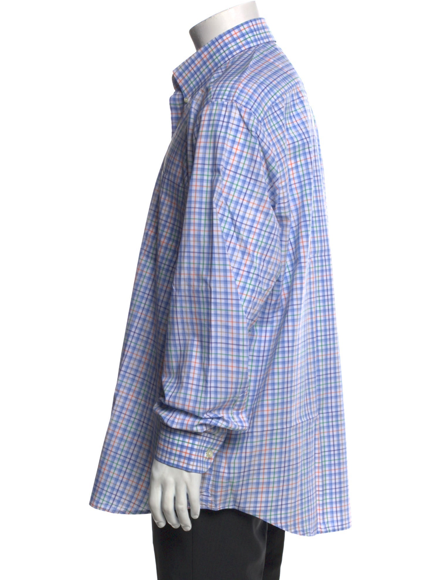 Paul Stuart Plaid Print Long Sleeve Shirt