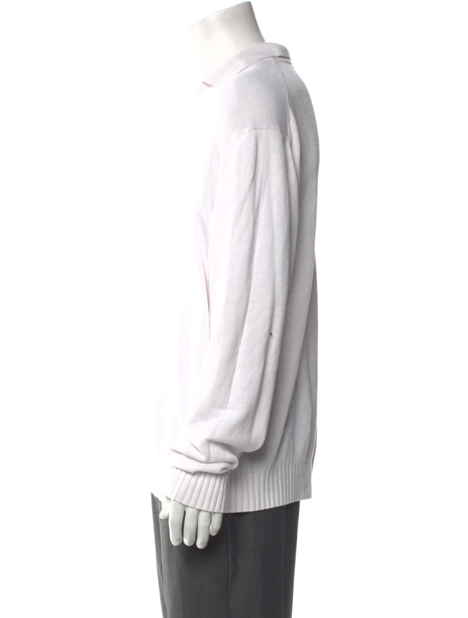 Paul Stuart V-Neck Long Sleeve Polo Sweater