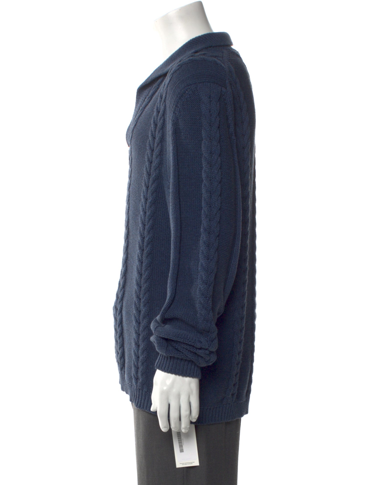 Paul Stuart V-Neck Long Sleeve Polo Sweater