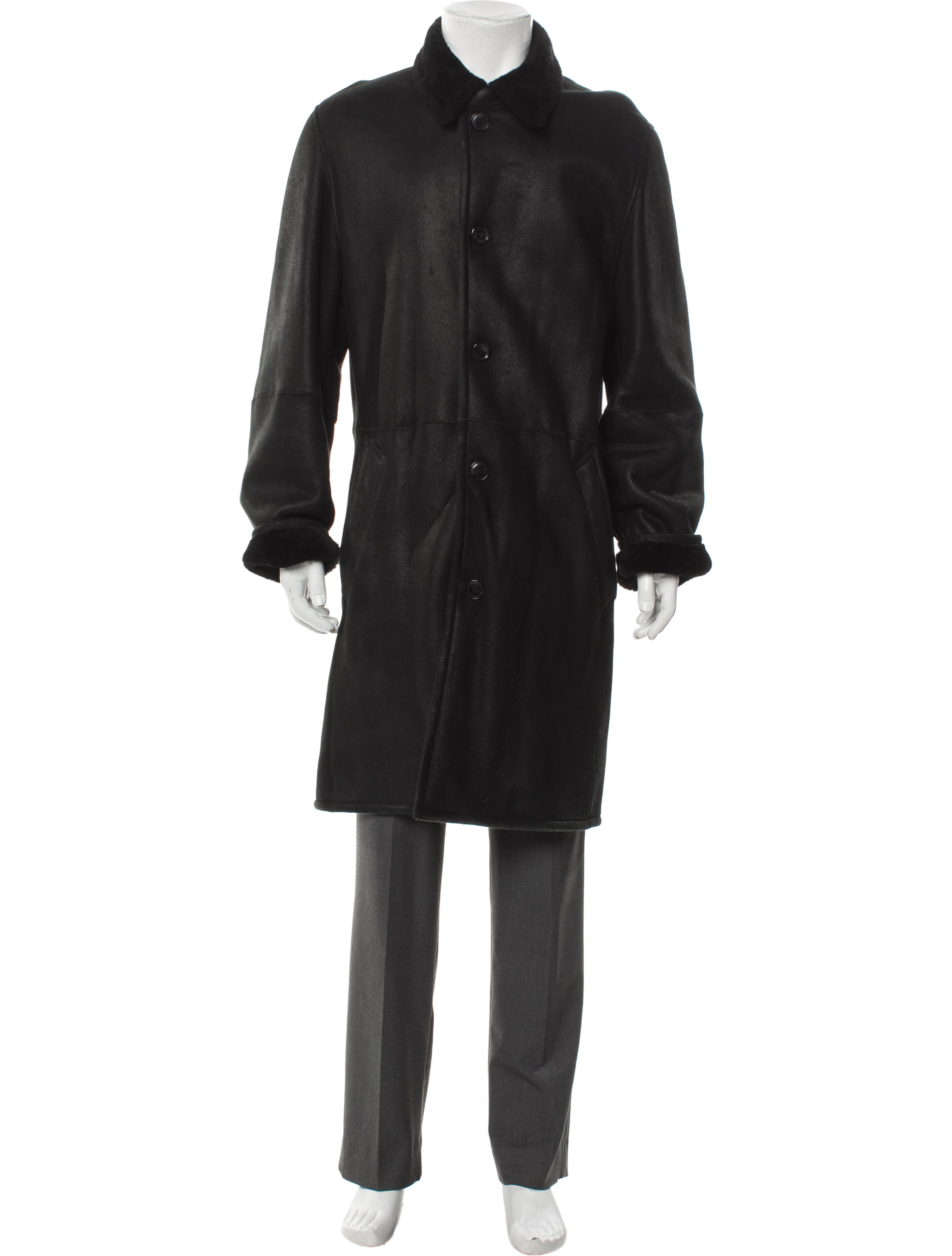 Paul Stuart Lambskin Overcoat