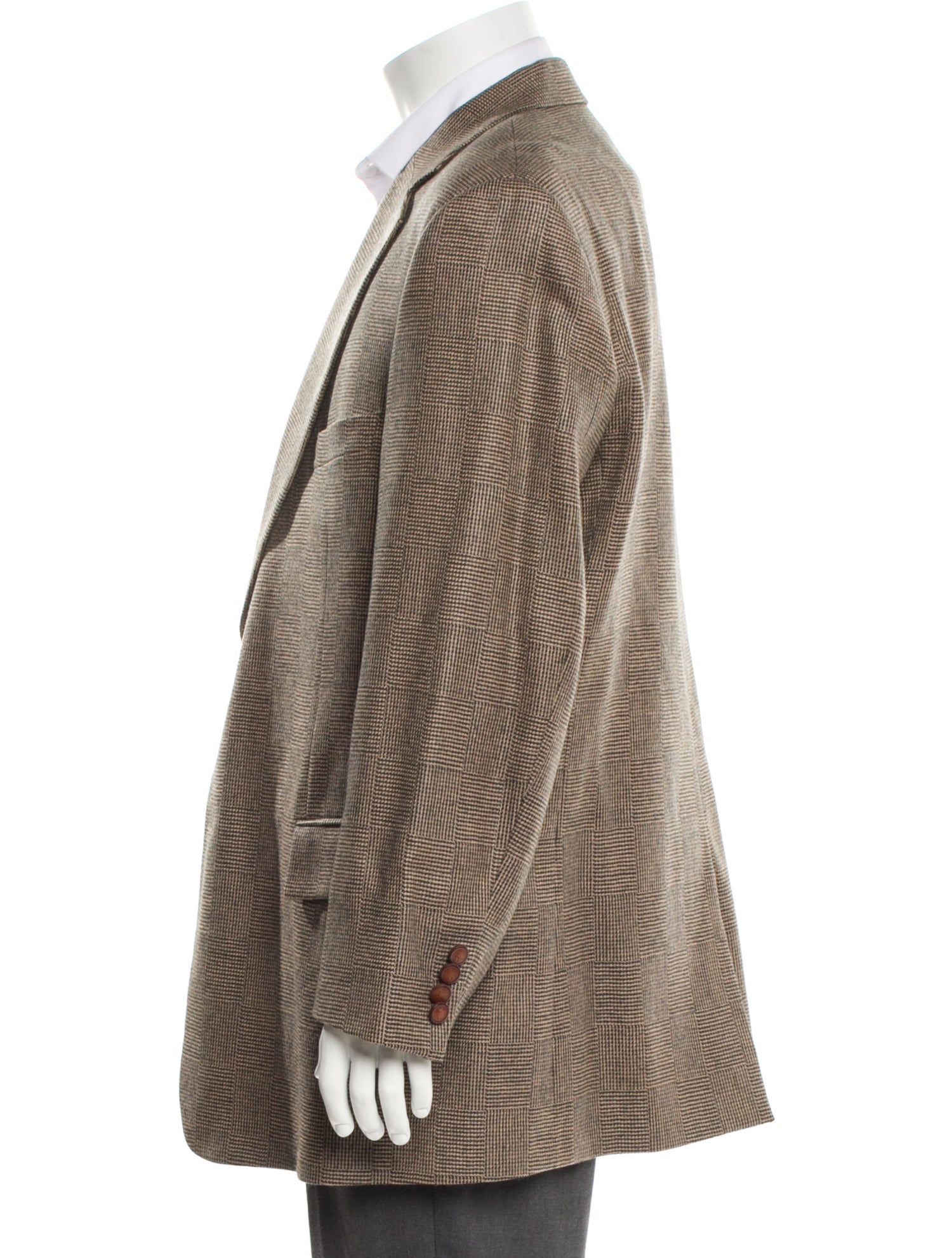 Paul Stuart Wool Houndstooth Print Blazer