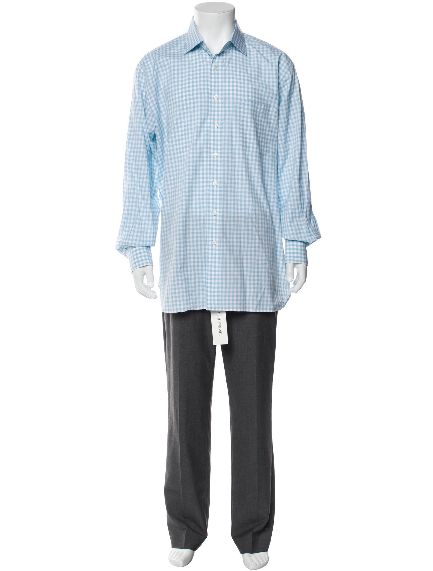 Paul Stuart Plaid Print Long Sleeve Dress Shirt