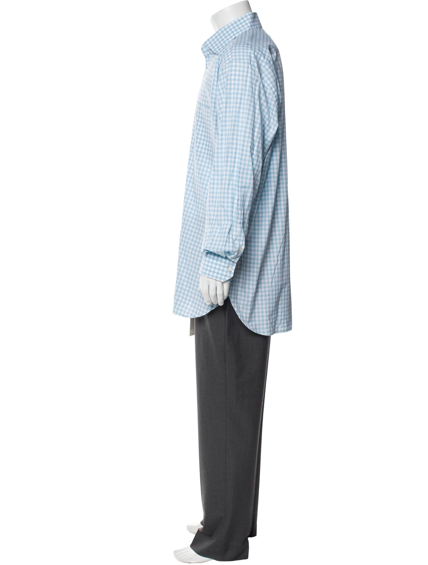 Paul Stuart Plaid Print Long Sleeve Dress Shirt