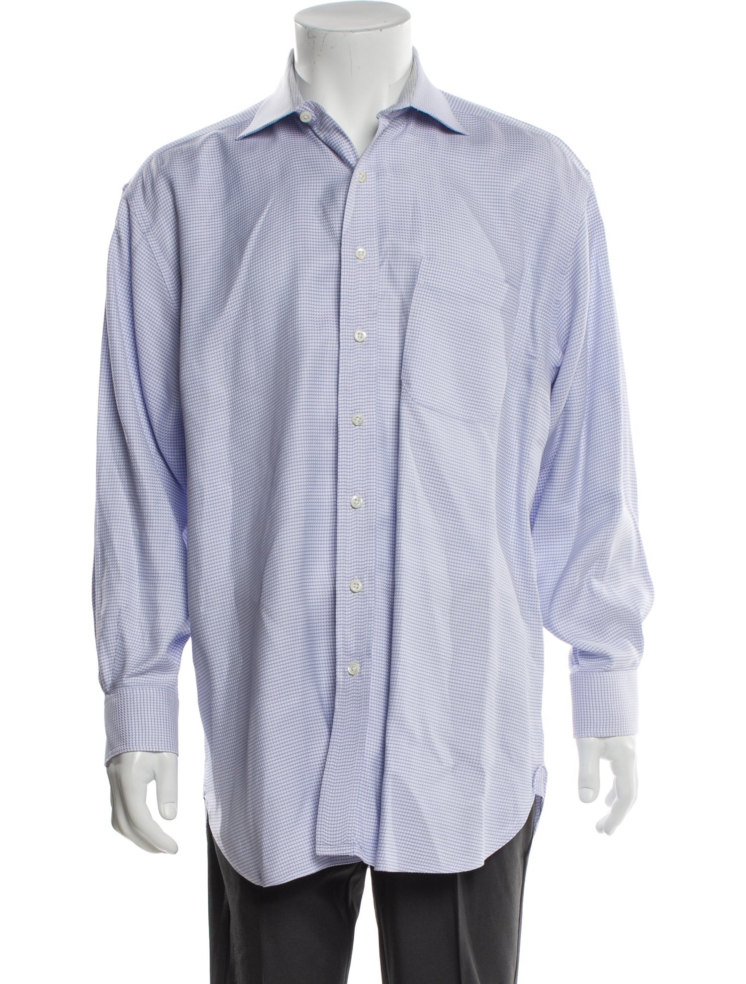 Paul Stuart Patterned Long Sleeve Shirt