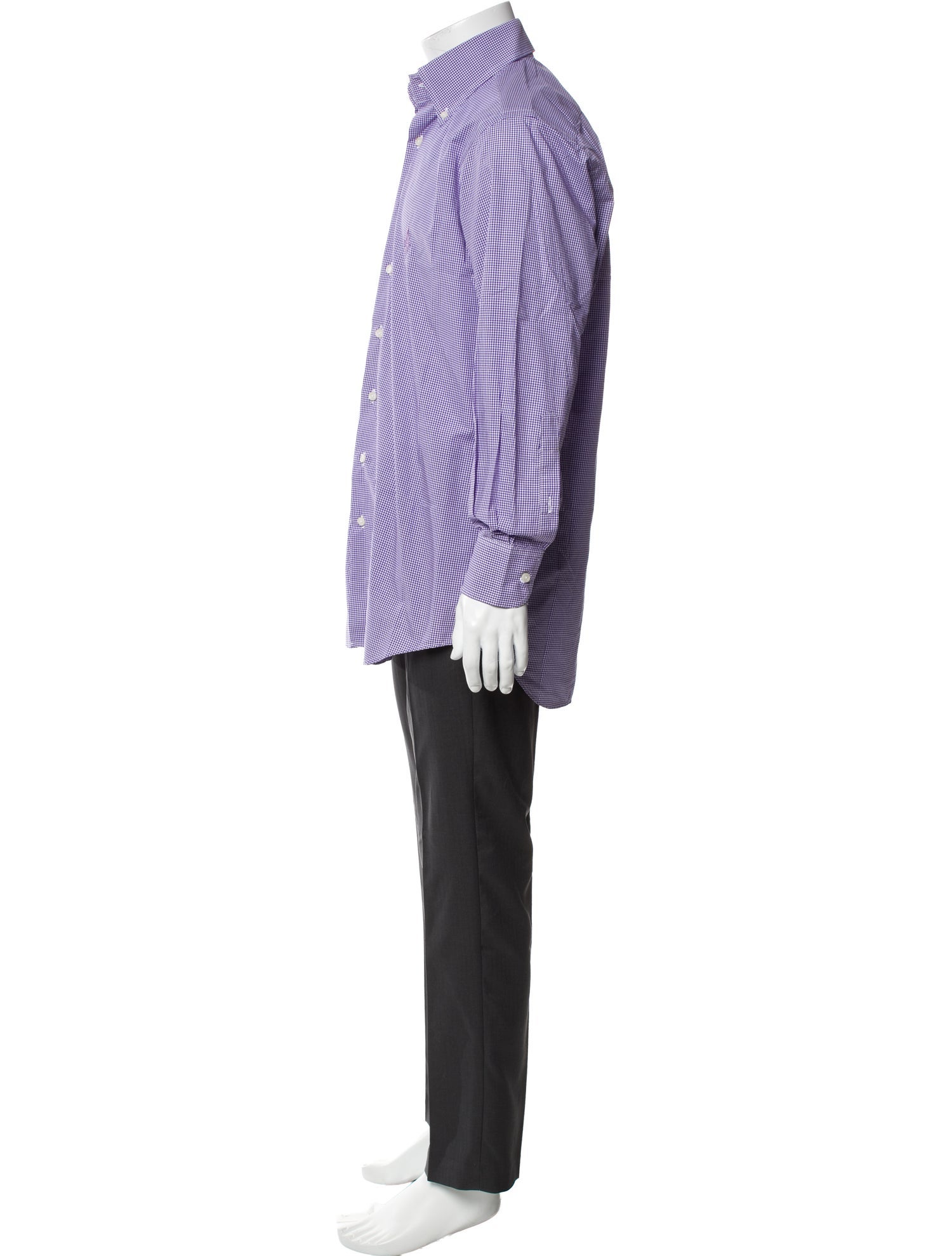 Paul Stuart Plaid Print Long Sleeve Shirt