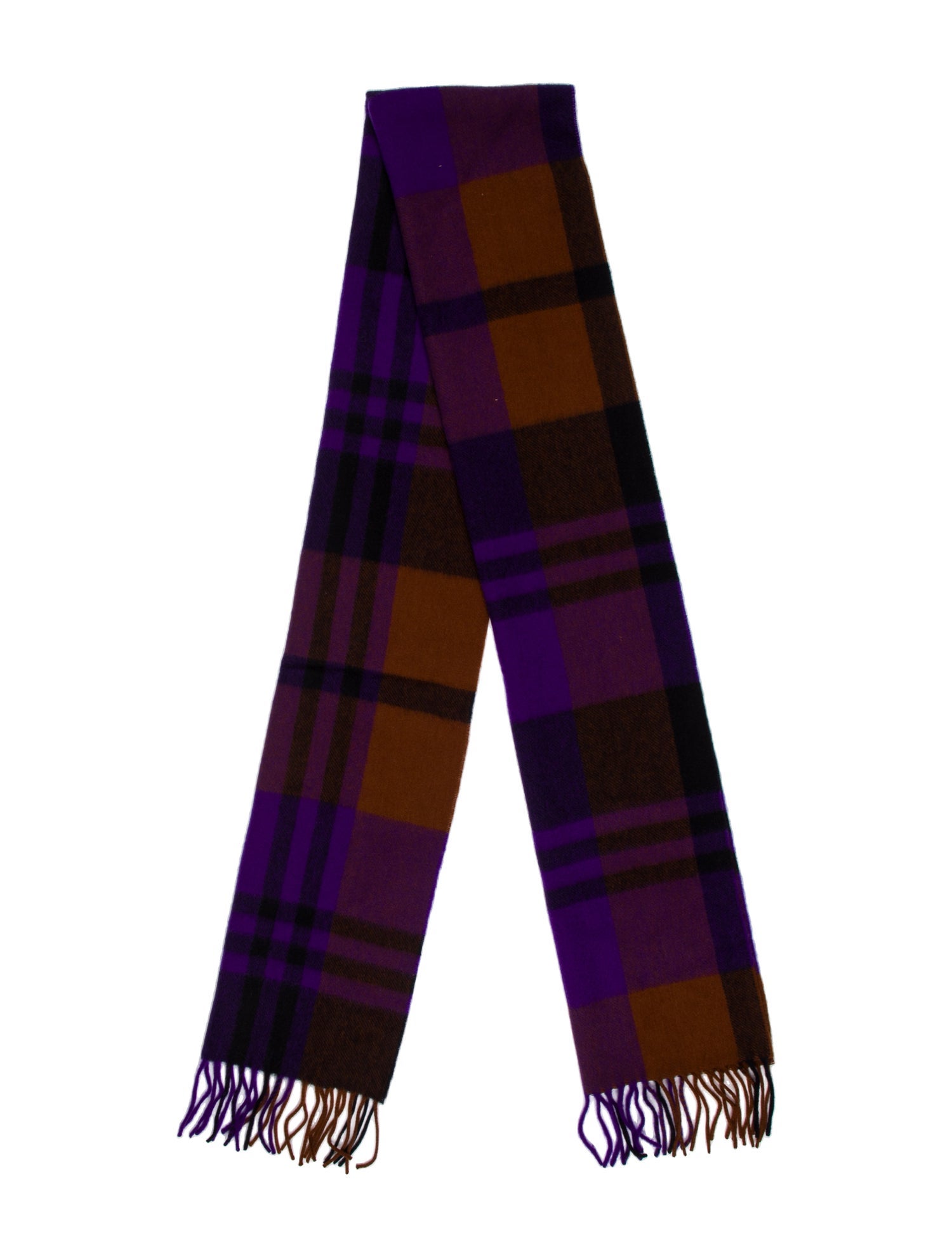Paul Stuart Cashmere Plaid Print Scarf w/ Tags