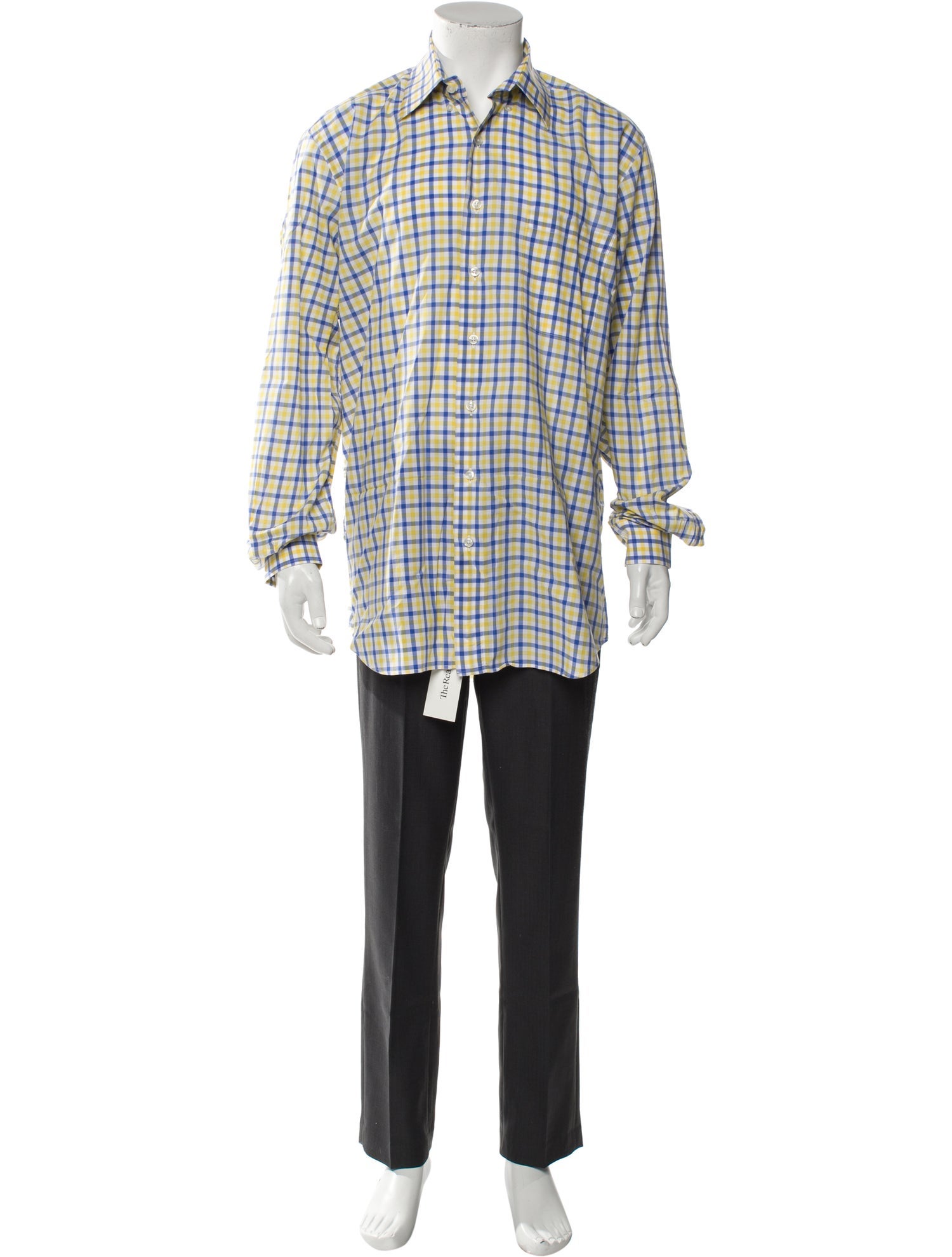Paul Stuart Plaid Print Long Sleeve Shirt