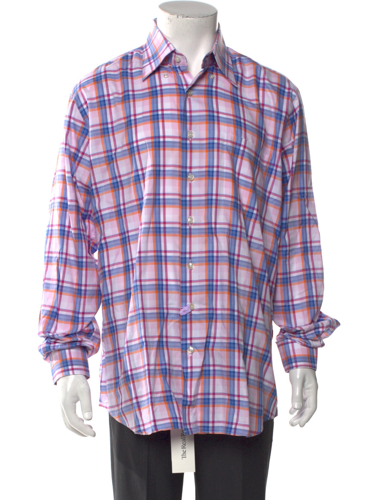 Paul Stuart Plaid Print Long Sleeve Shirt
