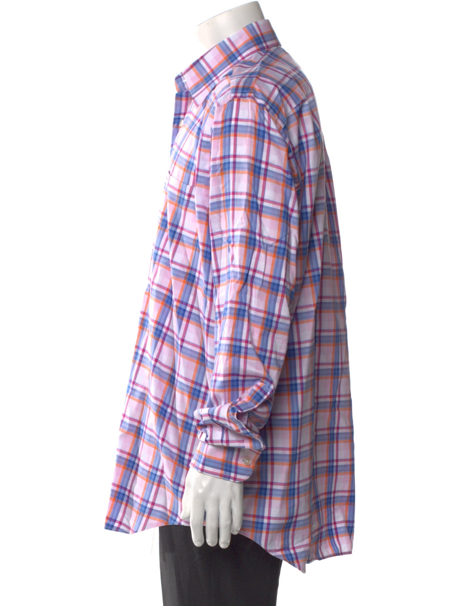 Paul Stuart Plaid Print Long Sleeve Shirt