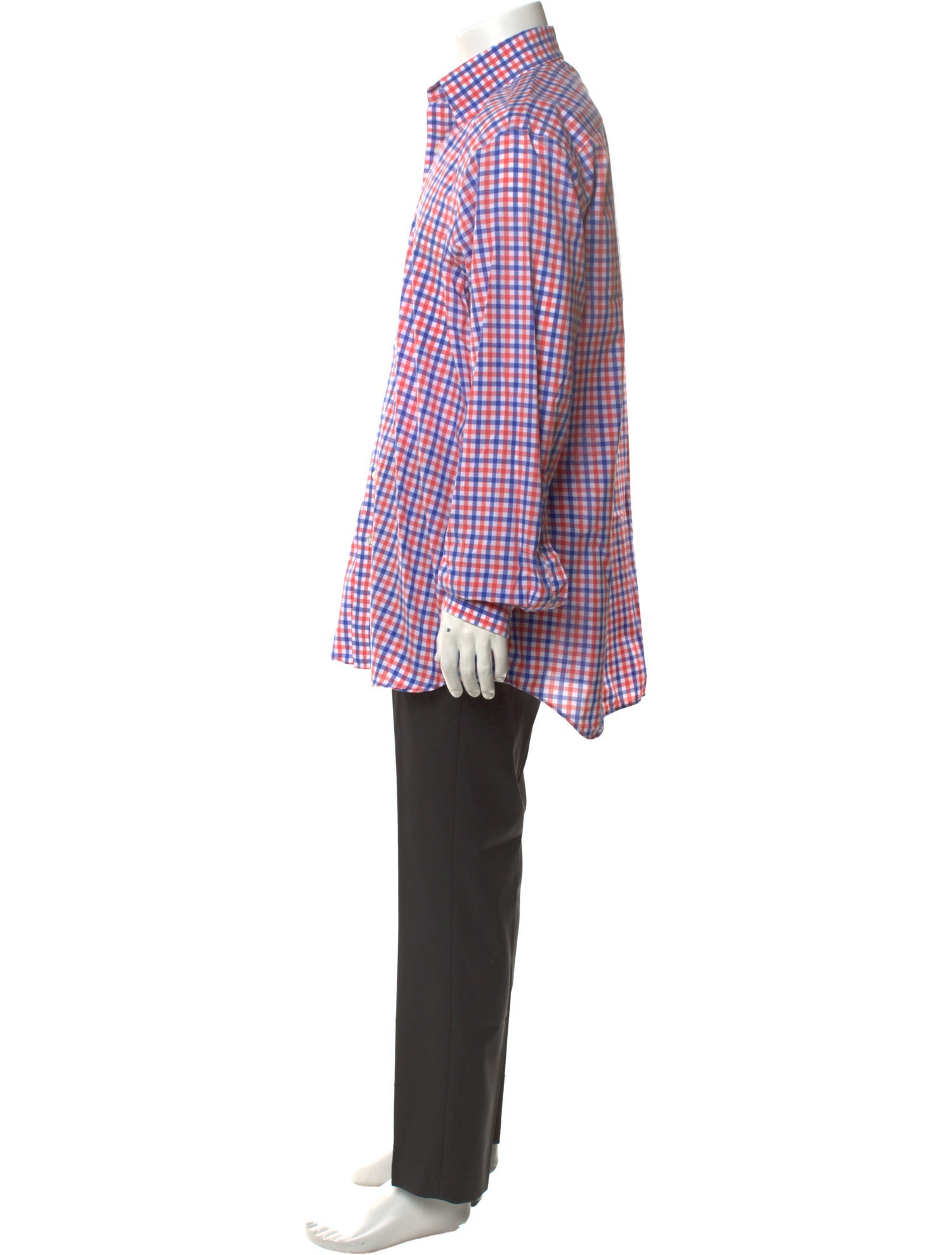 Paul Stuart Plaid Print Long Sleeve Dress Shirt