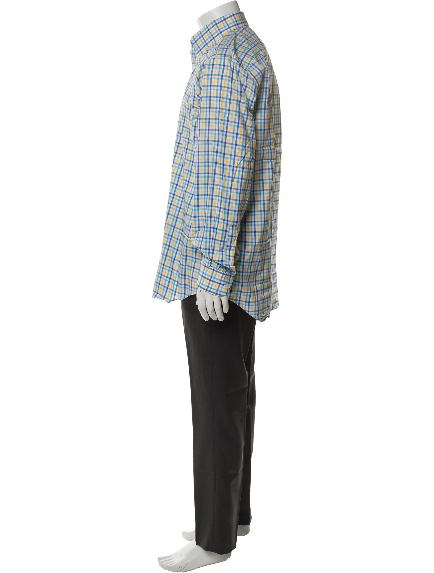 Paul Stuart Plaid Print Long Sleeve Shirt