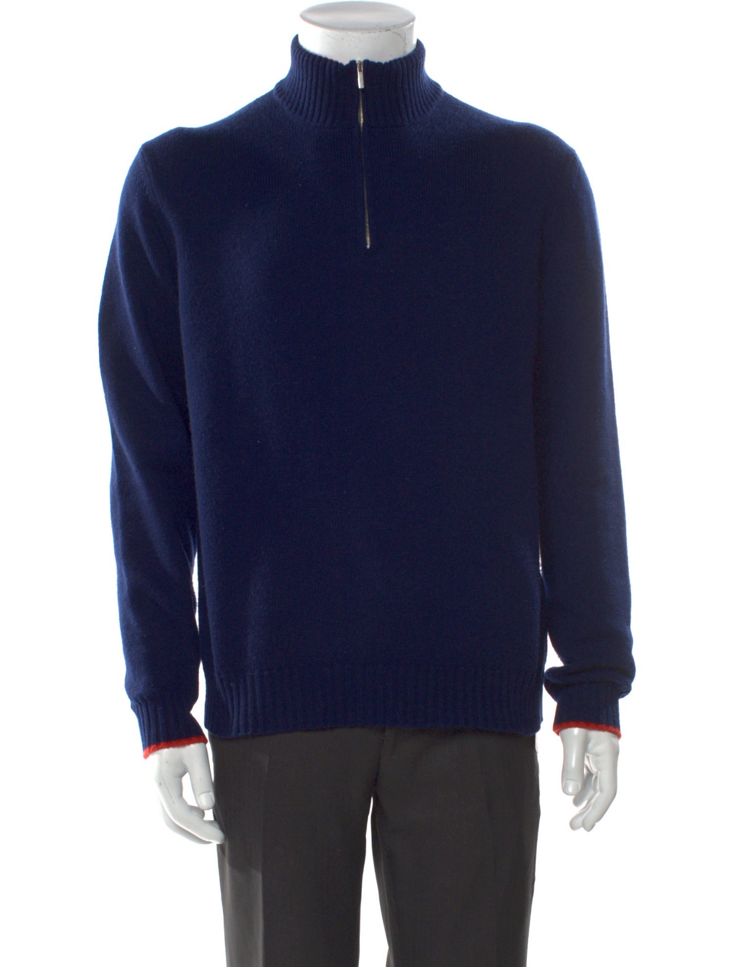 Paul Stuart Cashmere Mock Neck Polo Sweater