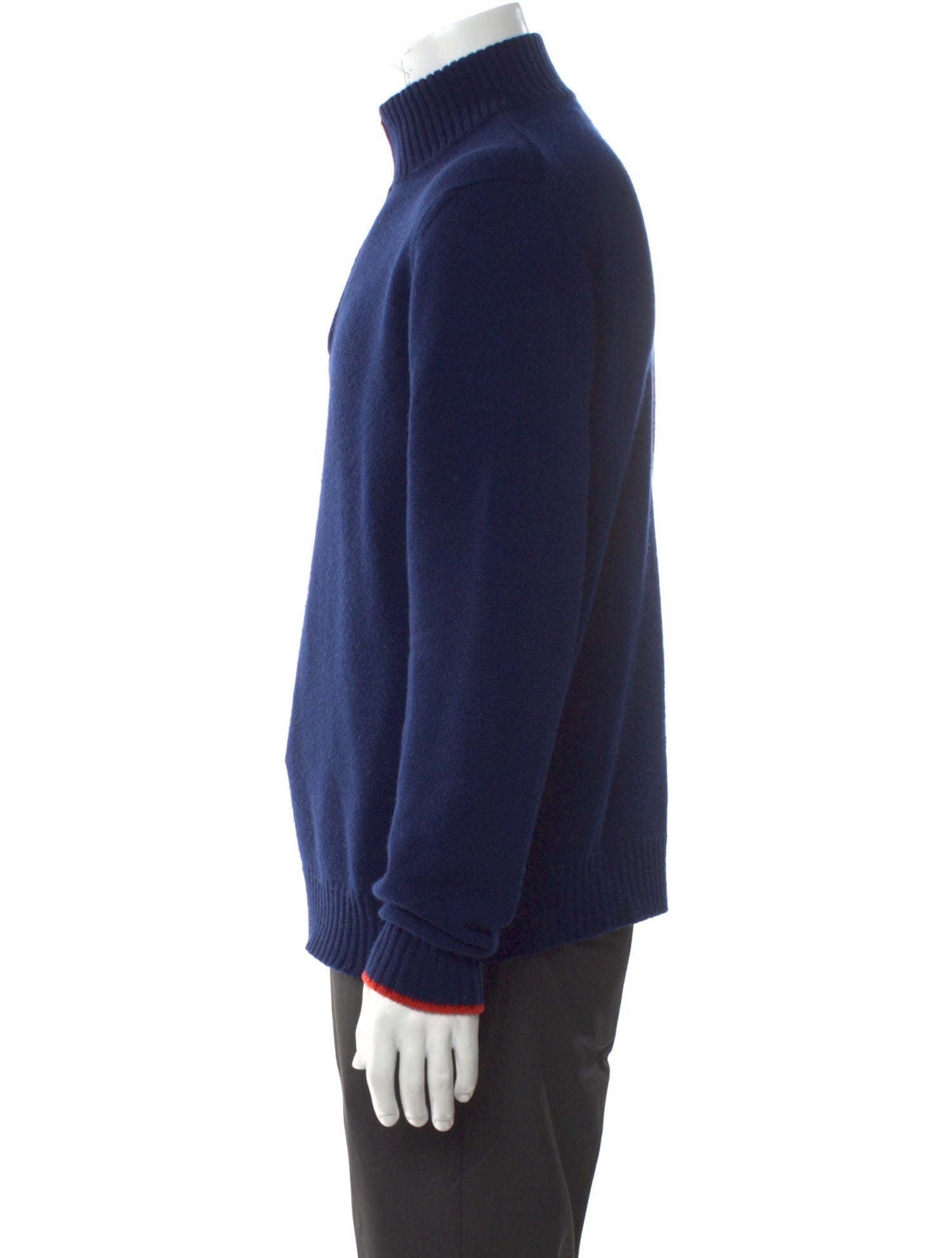 Paul Stuart Cashmere Mock Neck Polo Sweater