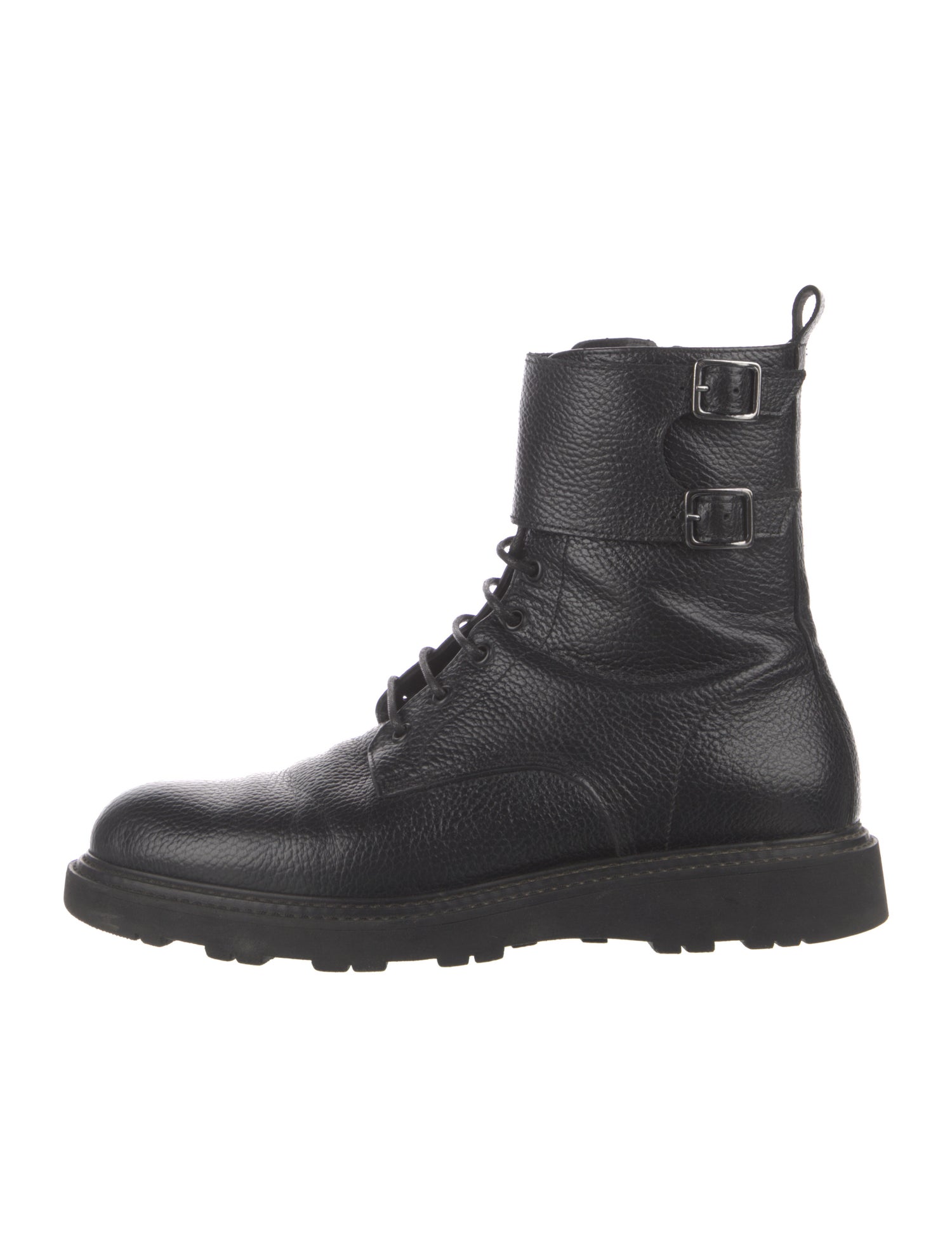 Paul Stuart Leather Combat Boots