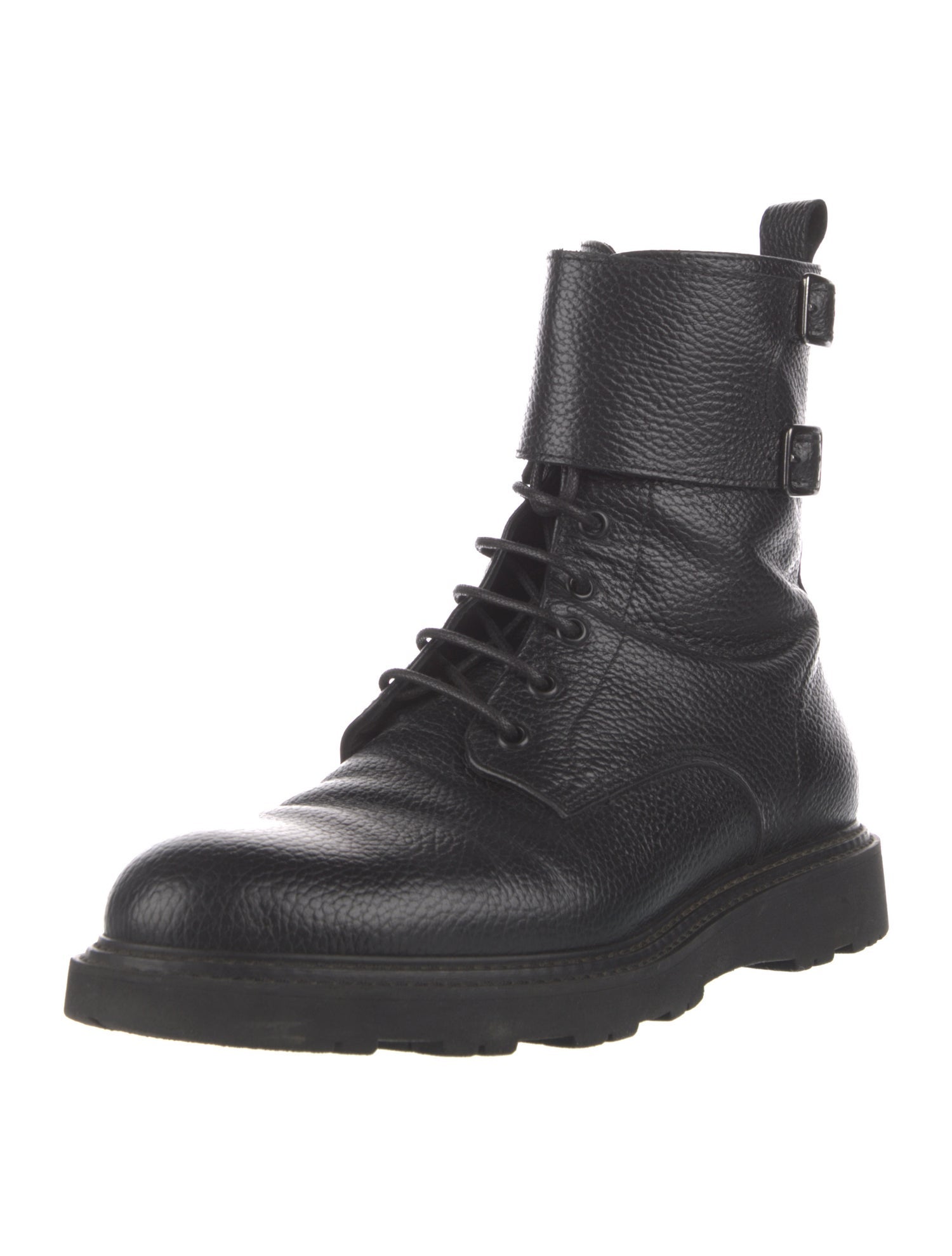 Paul Stuart Leather Combat Boots
