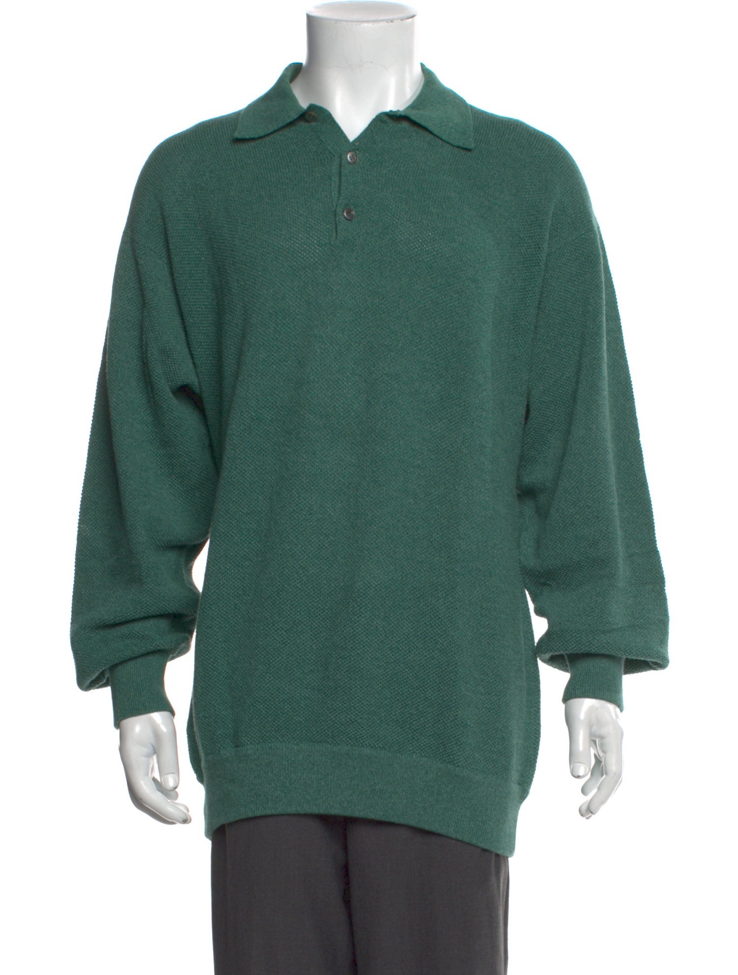 Paul Stuart Collar Long Sleeve Polo Sweater