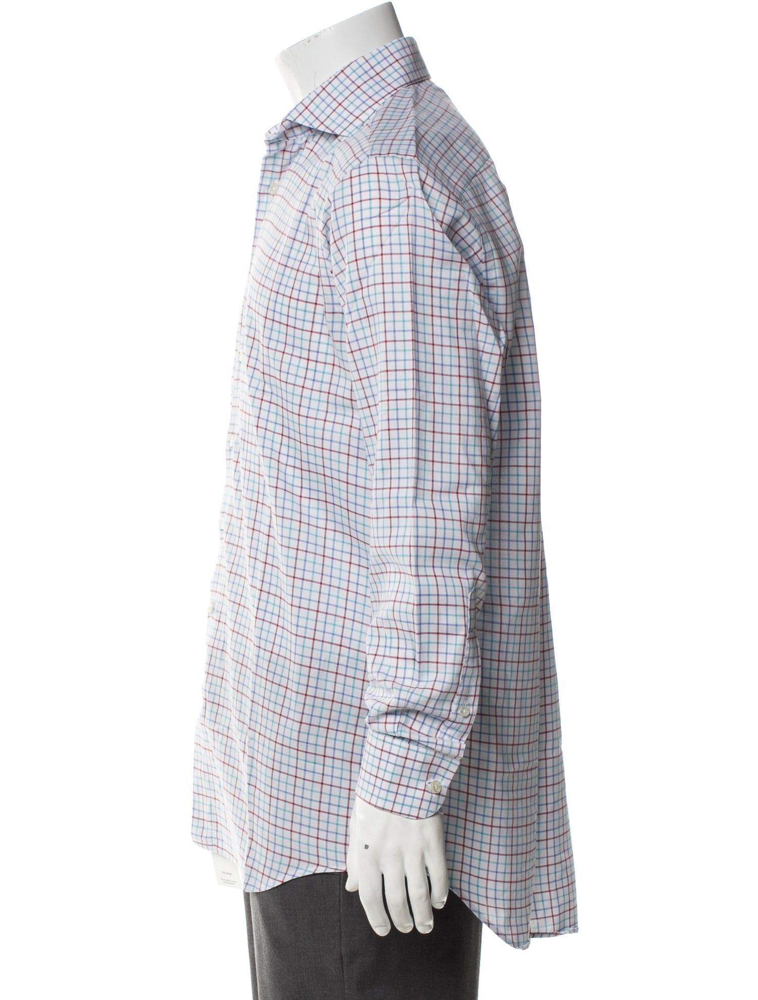 Paul Stuart Plaid Print Long Sleeve Shirt