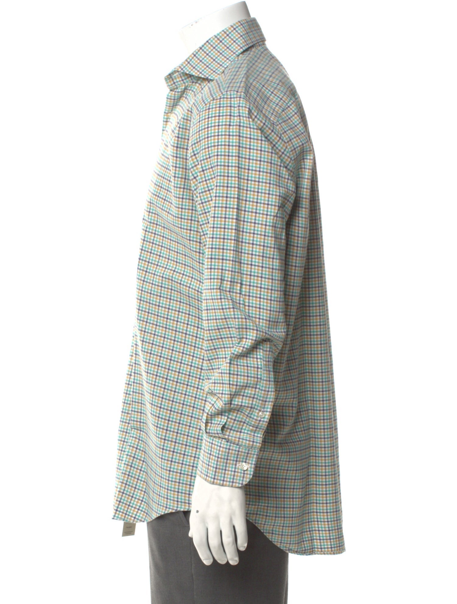 Paul Stuart Plaid Print Long Sleeve Shirt