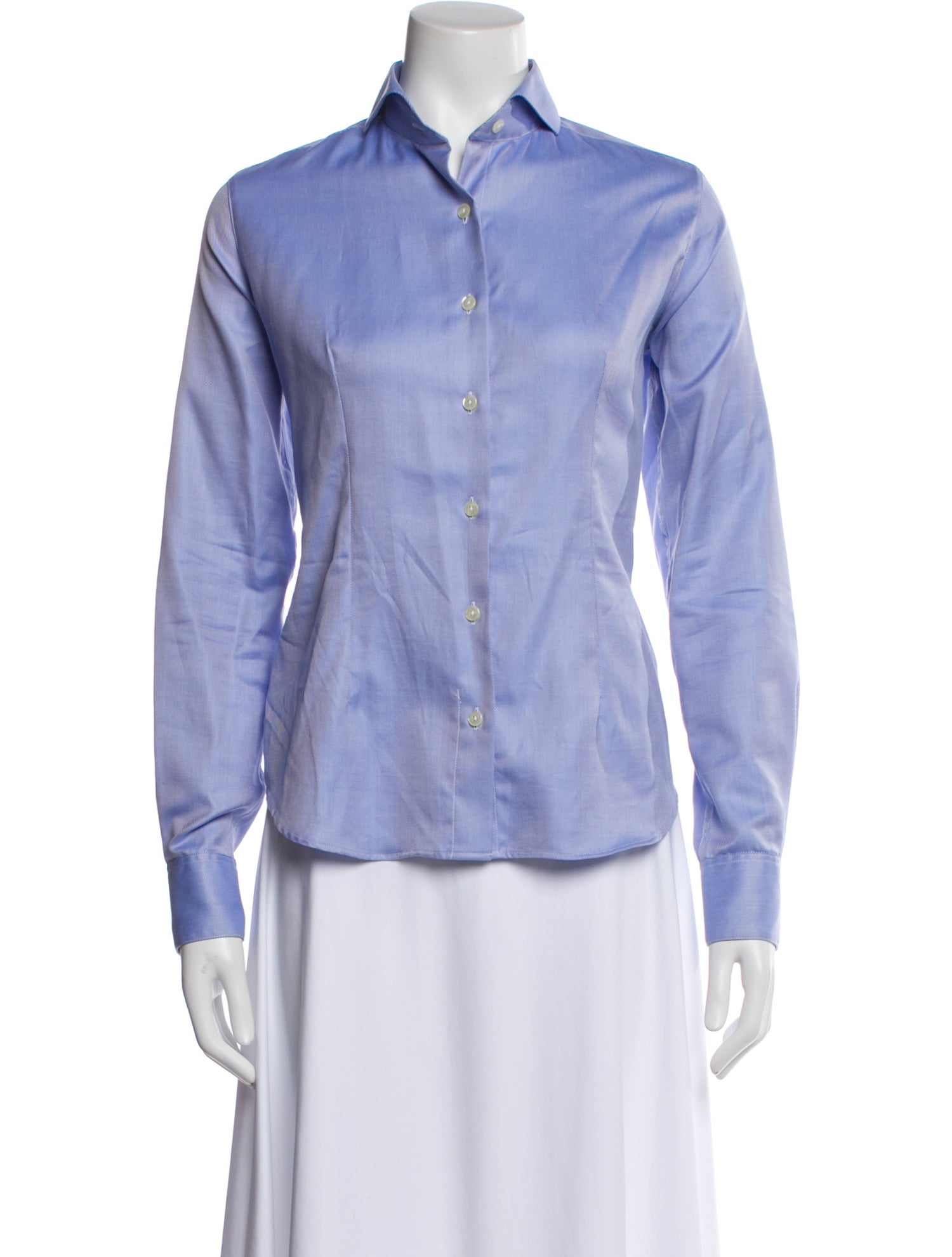 Paul Stuart Long Sleeve Button-Up Top