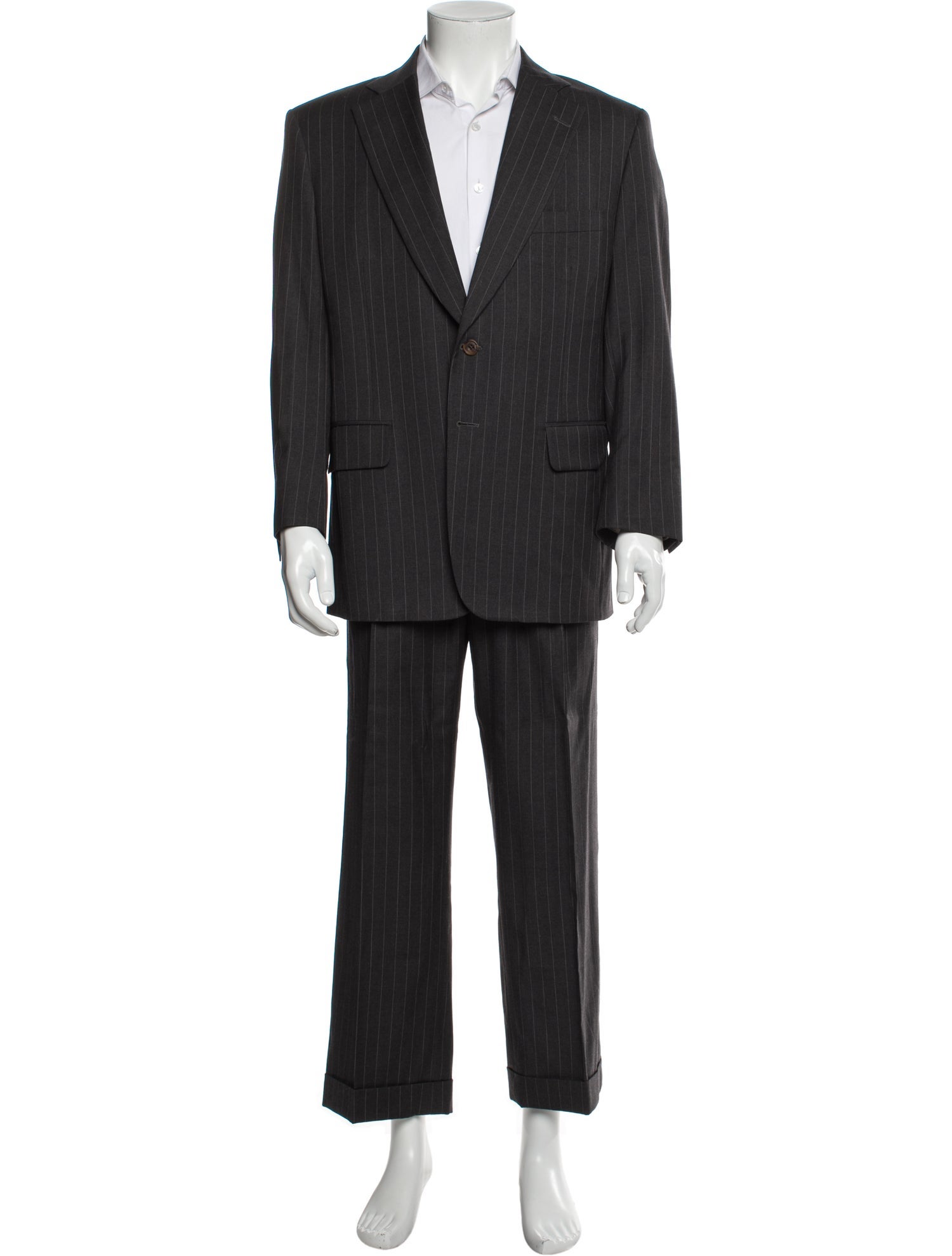Paul Stuart Wool Striped Two-Piece Suit